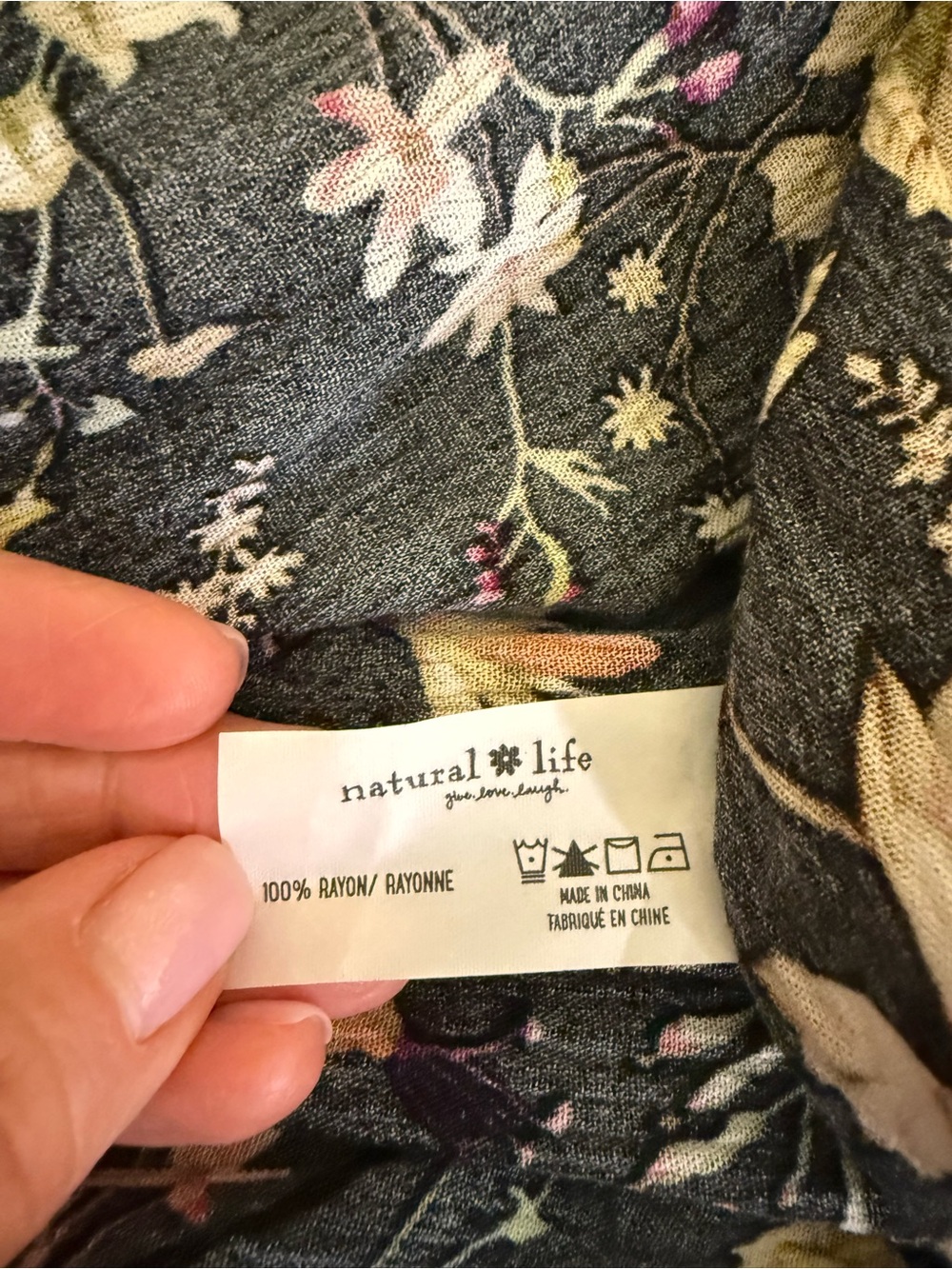 NATURAL LIFE NWT Black Floral Boho Maxi Dress, size XL. - Picture 8 of 13